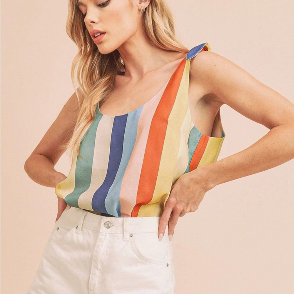 Palmer Striped Pattern Tank - Picture 11 of 11